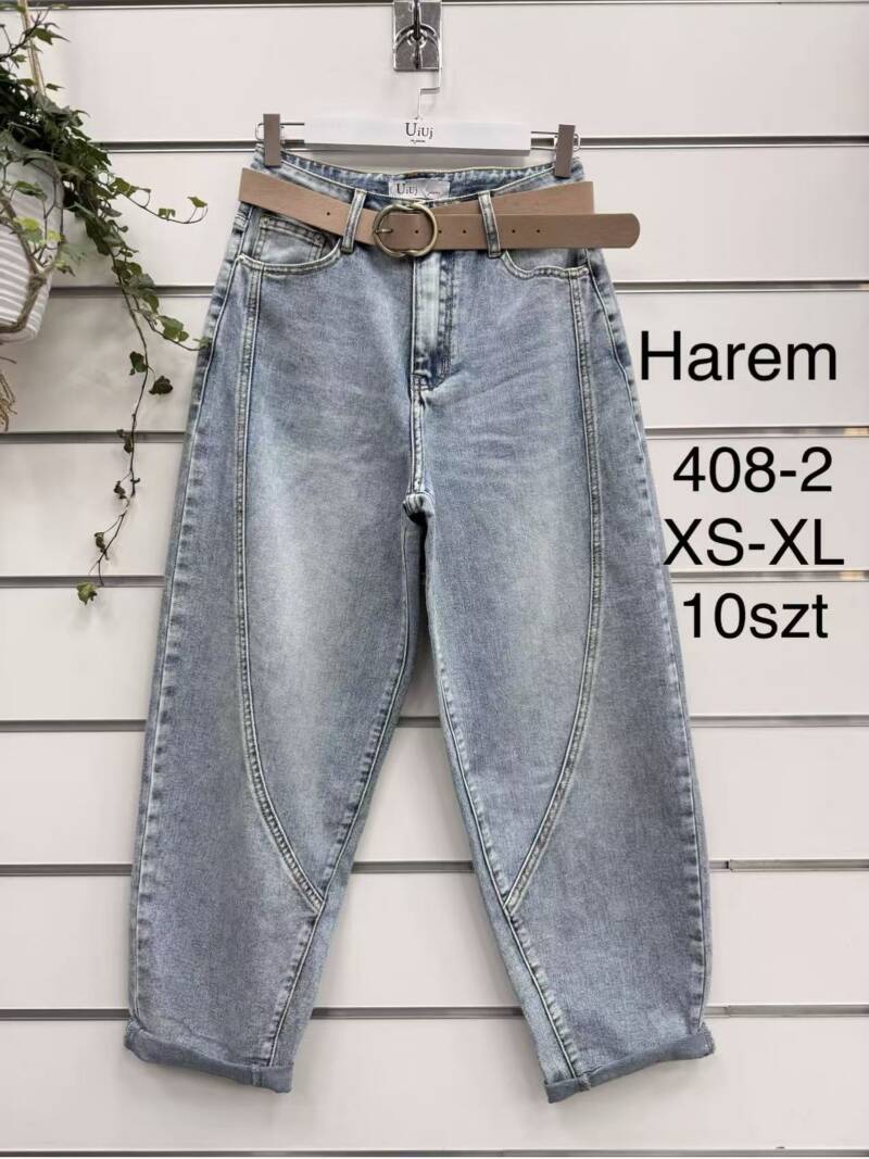 Spodnie damskie jeansy Roz XS-XL, 1 Kolor Paczka 10 szt